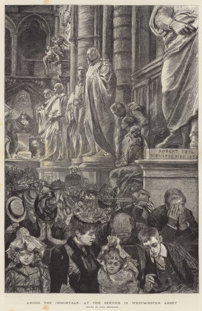 Among The Immortals, at the Service in Westminster Abbey by Charles Paul Renouard